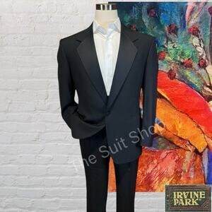Irvine Park Mens 44R 36x31 Black Tuxedo 3-Piece Set Tux Cummerbund